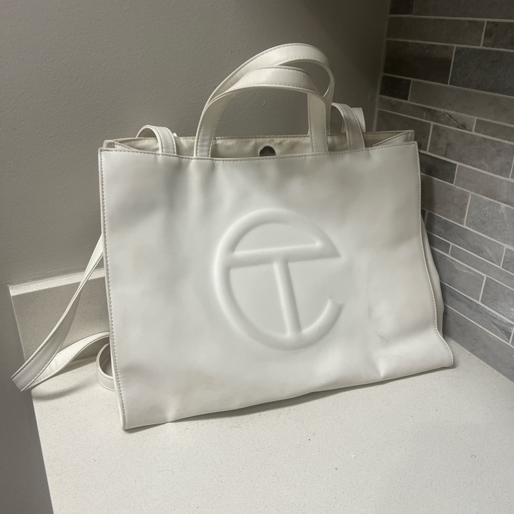 Telfar white Tote Bag
